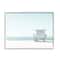 Stupell Industries Sun Bleached Blue Coast Lifeguard Shelter Summer Photography Framed Wall Art